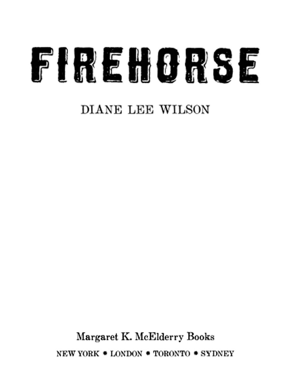 Cover of Firehorse (9781442403352)