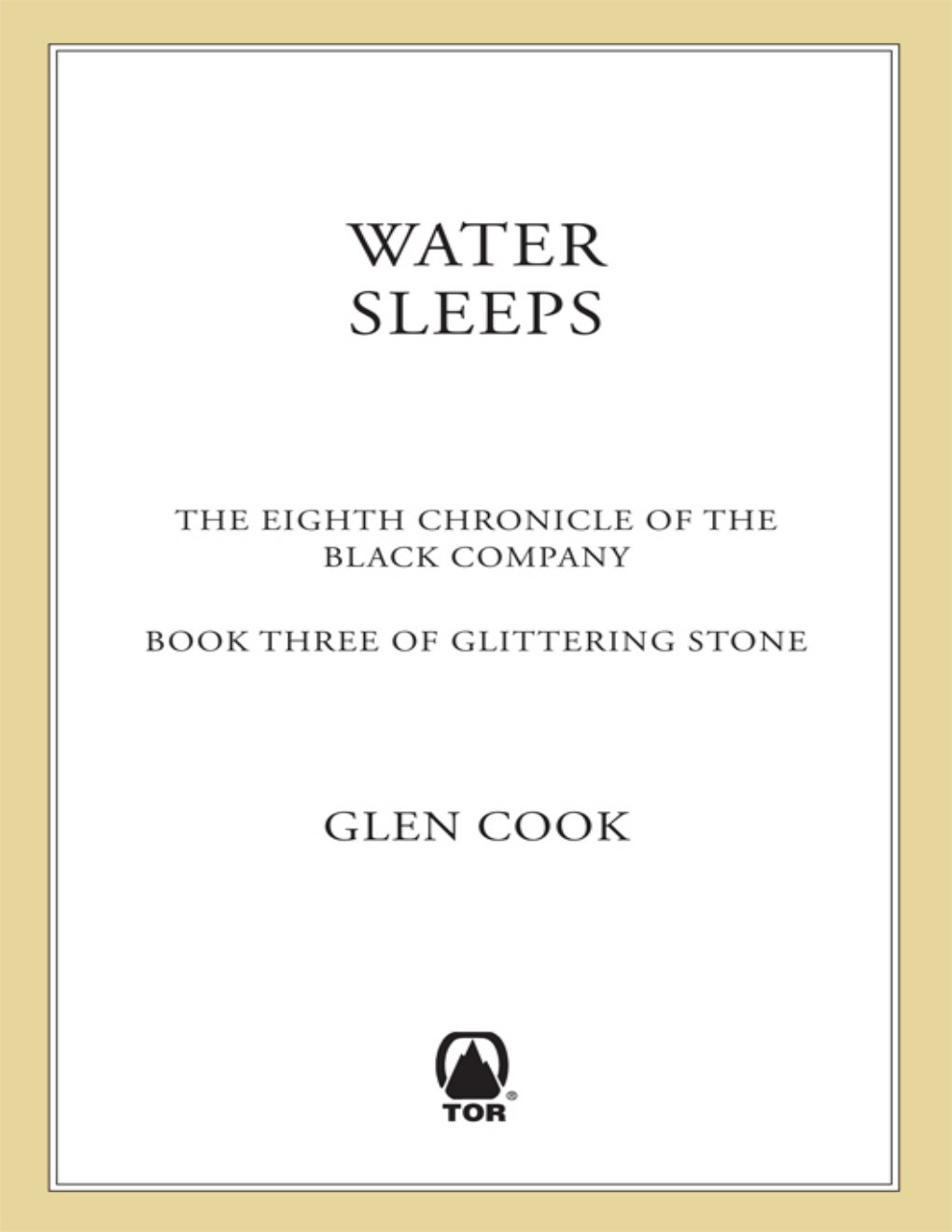 Cover of Water Sleeps (1999)