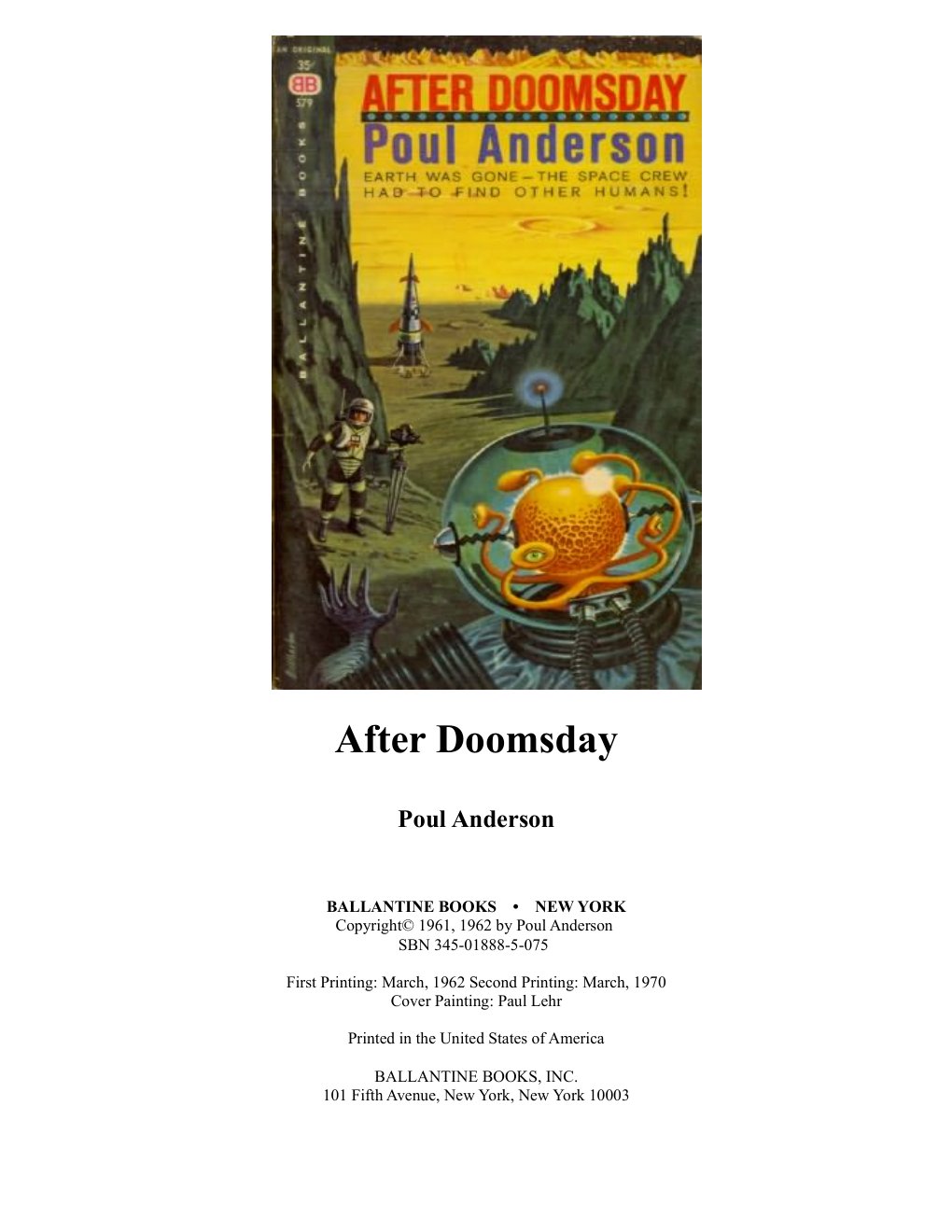 Cover of After Doomsday