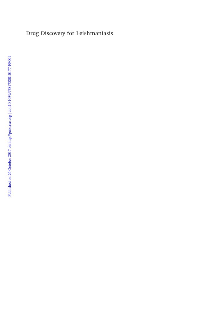 Cover of Drug Discovery for Leishmaniasis (1471)