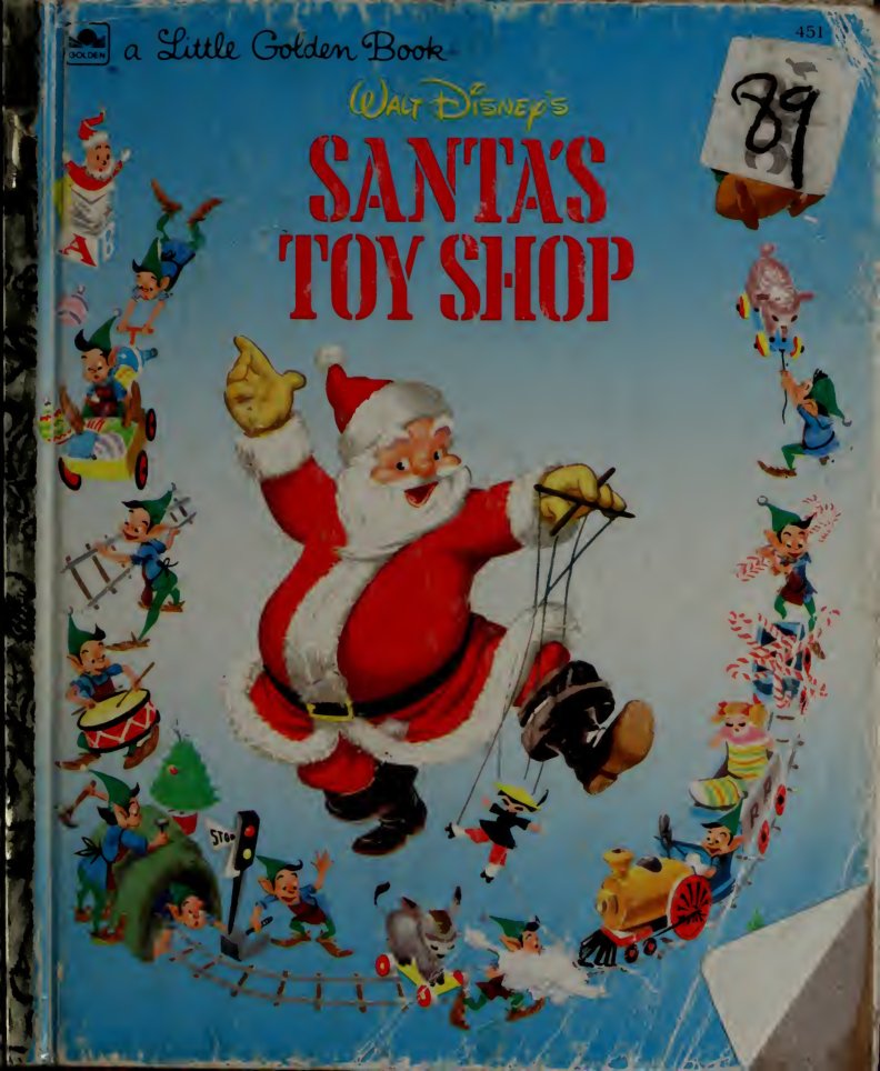 Cover of Walt Disney's Santa's toy shop