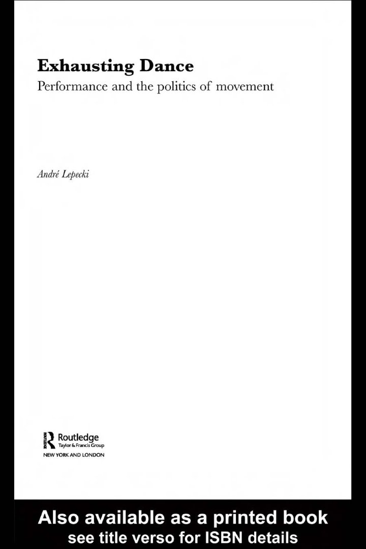 Cover of Exhausting Dance