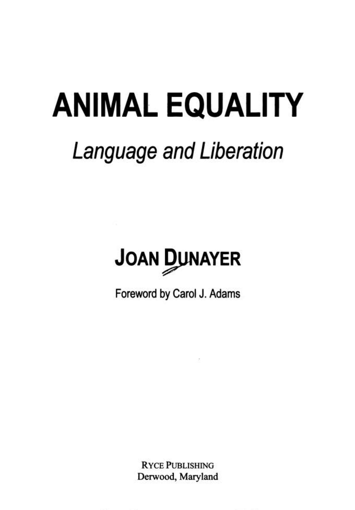 Cover of Animal Equality