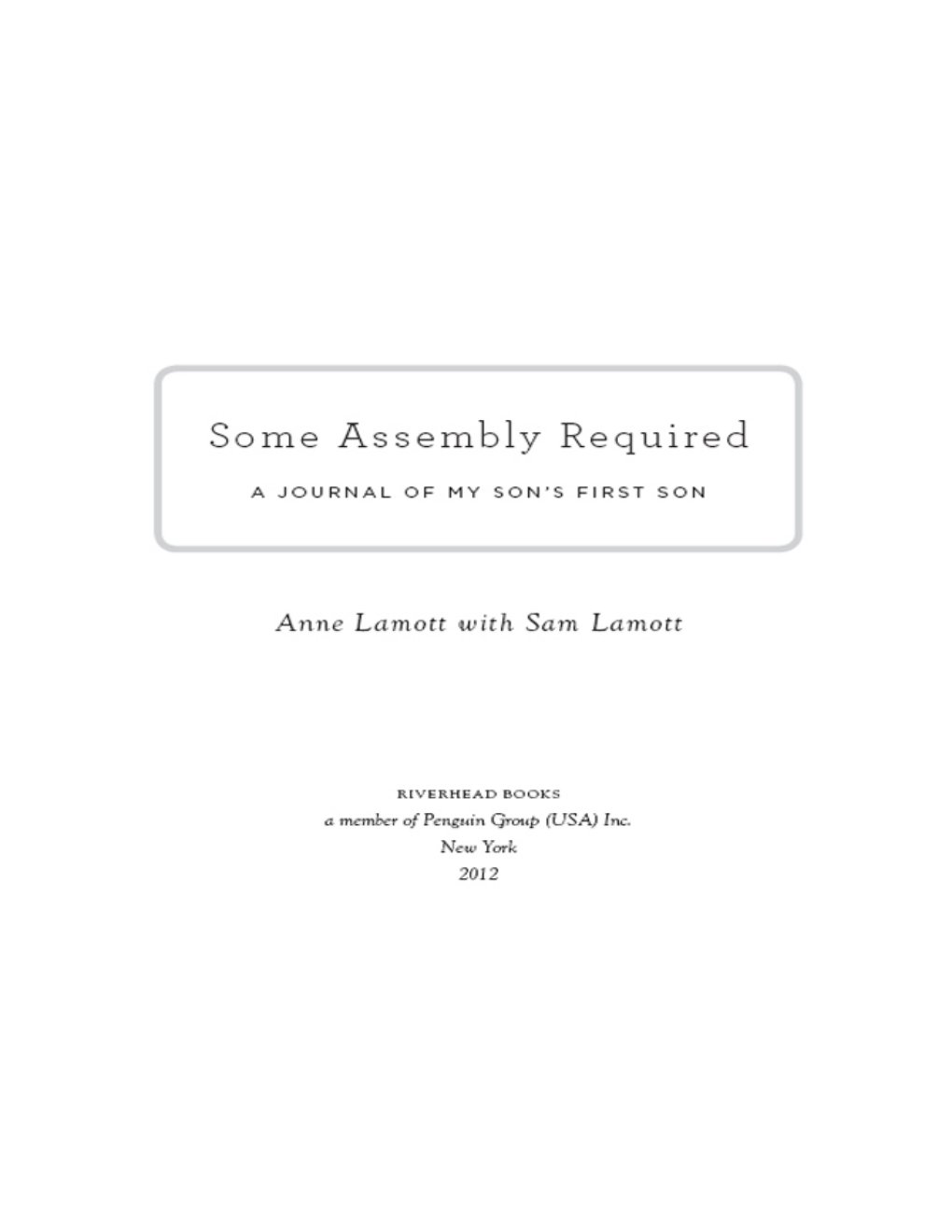 Cover of Some Assembly Required
