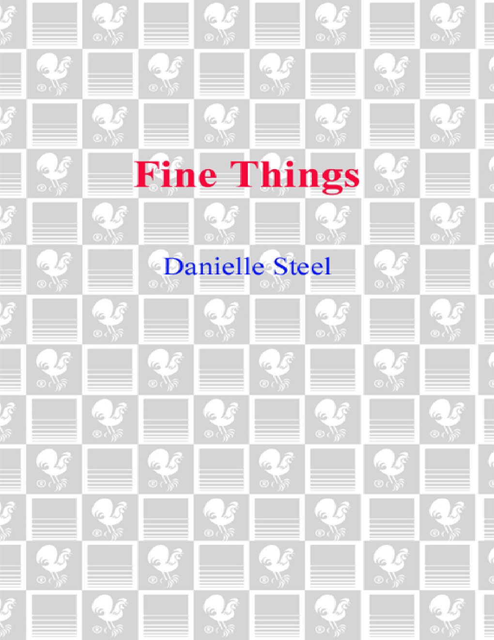 Cover of Fine Things