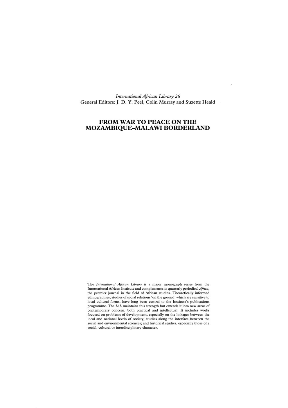Cover of PEACE