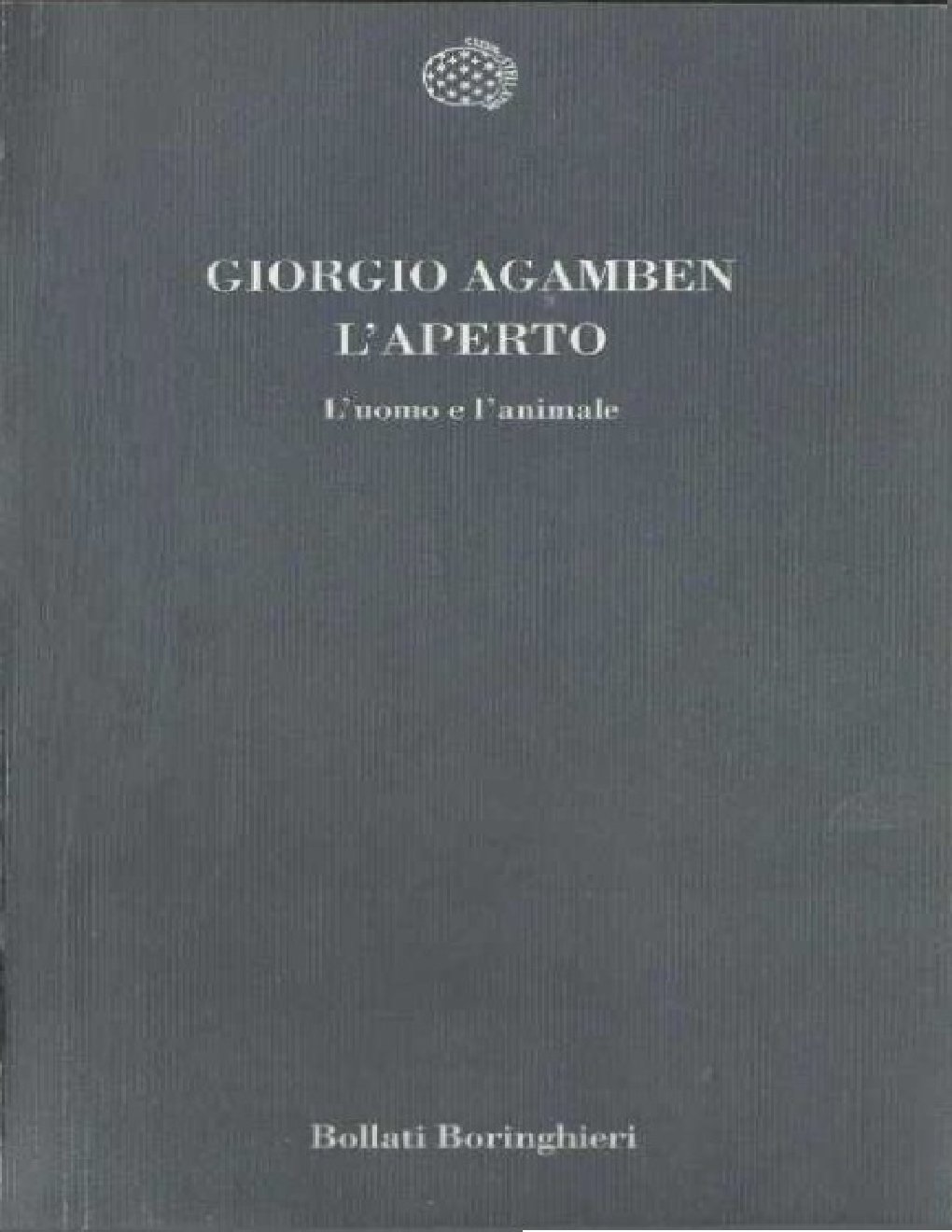 Cover of L'aperto. l'uomo e l'animale