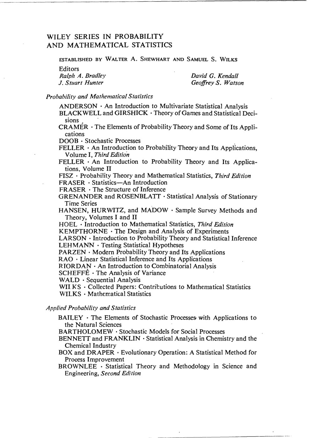 Cover of An Introduction to Probability Theory and Its Applications