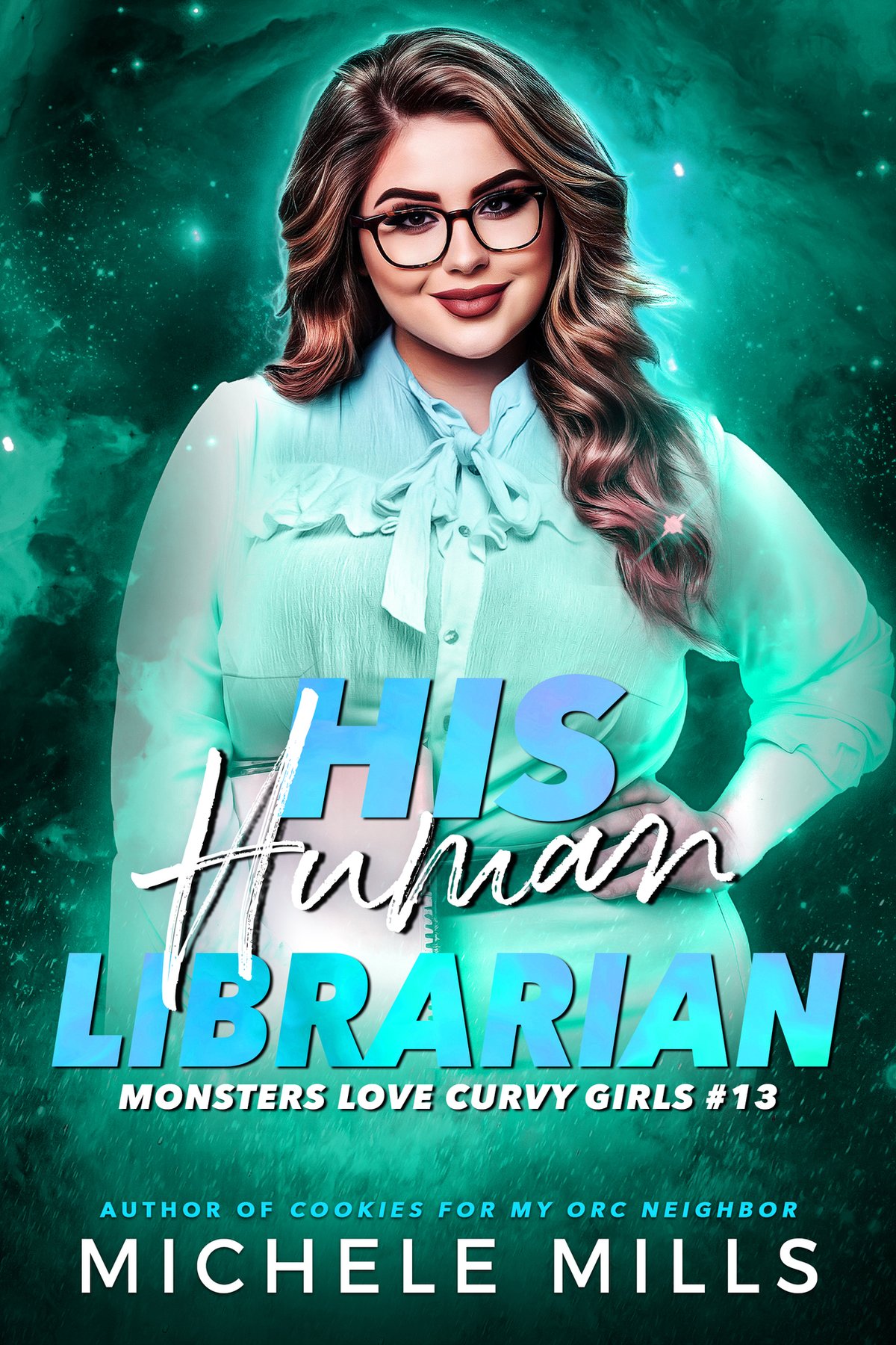 Cover of His Human Librarian (Monsters Love Curvy Girls Book 13)