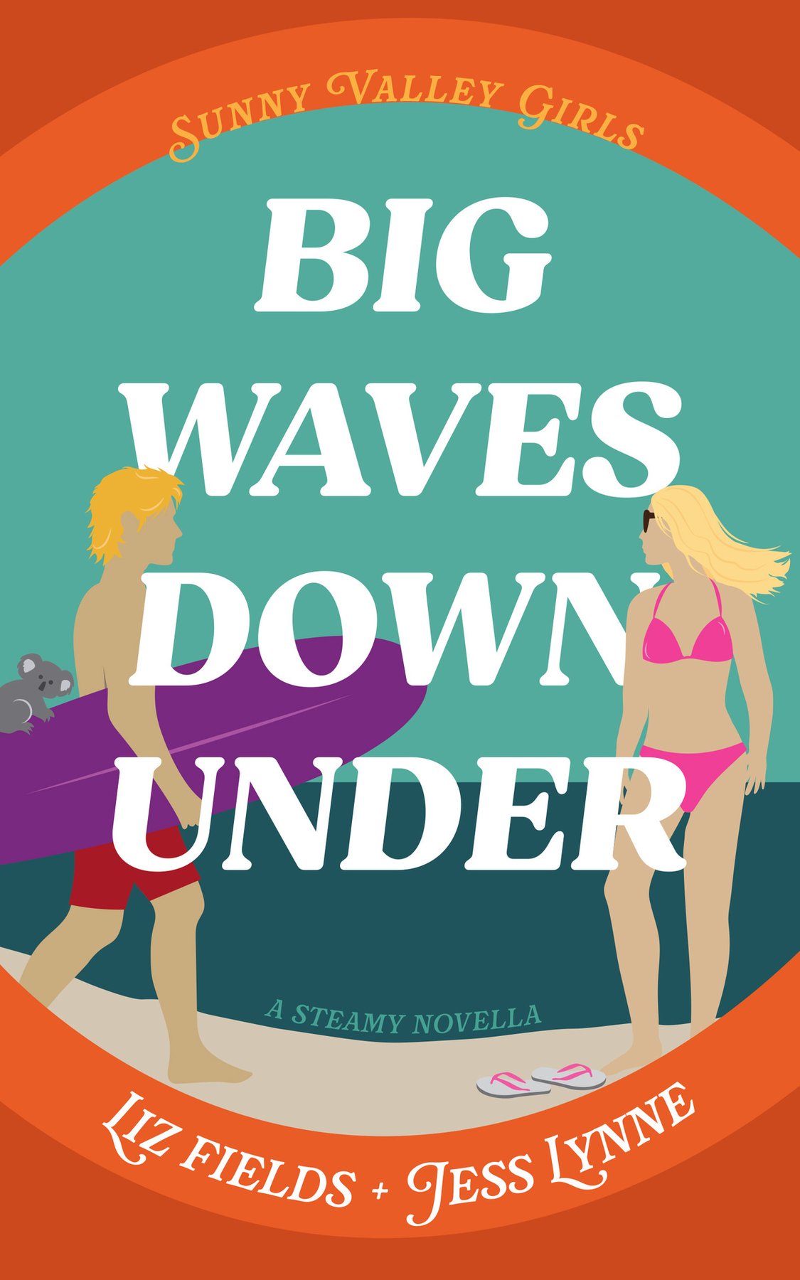Cover of Big Waves Down Under: A Steamy Rom-Com Novella (Sunny Valley Girls Book 1)