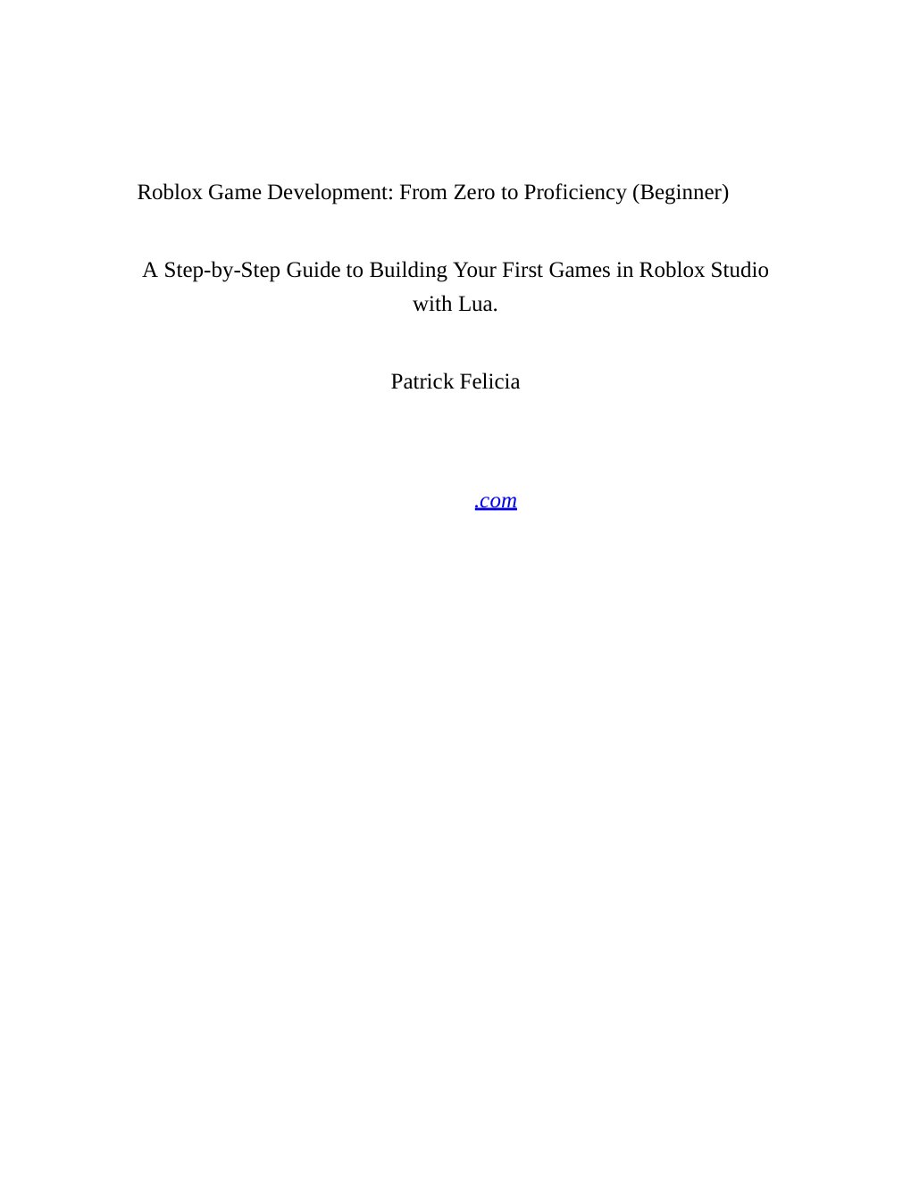 Cover of Patrick Felicia (2003)