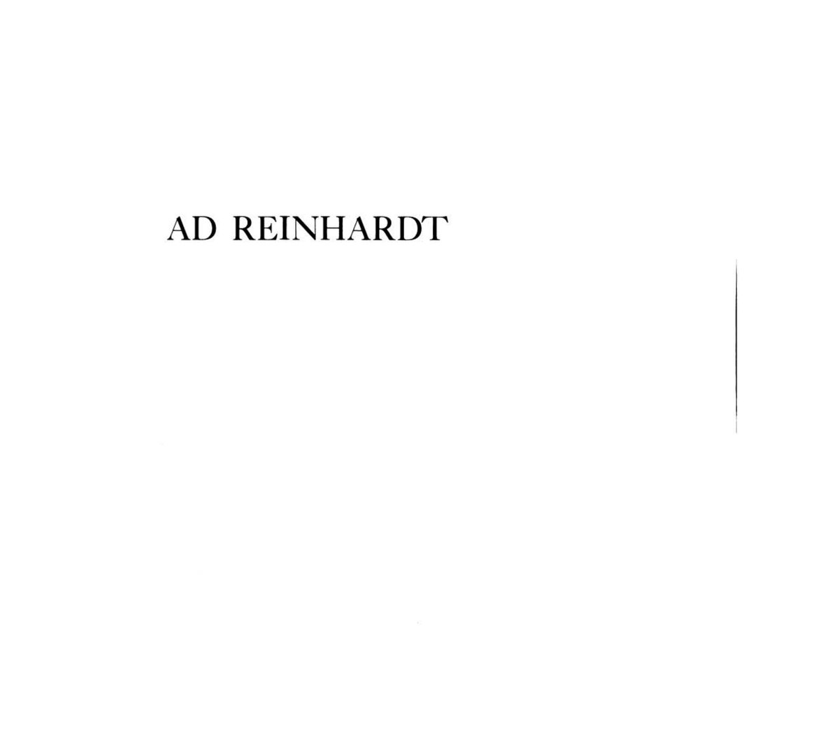 Cover of Ad Reinhardt