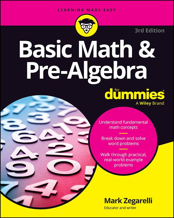 Cover of Basic Math & Pre-Algebra For Dummies®