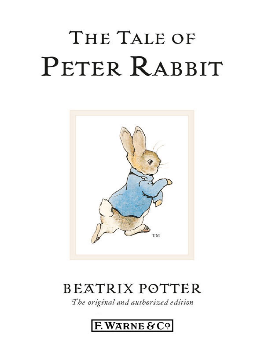 Cover of The Tale of Peter Rabbit