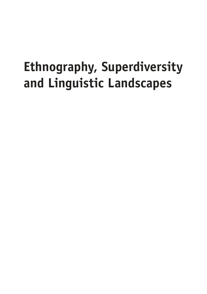 Cover of Ethnography, Superdiversity