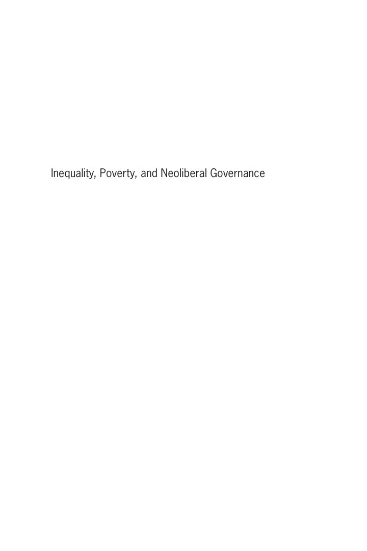 Cover of Inequality, Poverty, and Neoliberal Governance