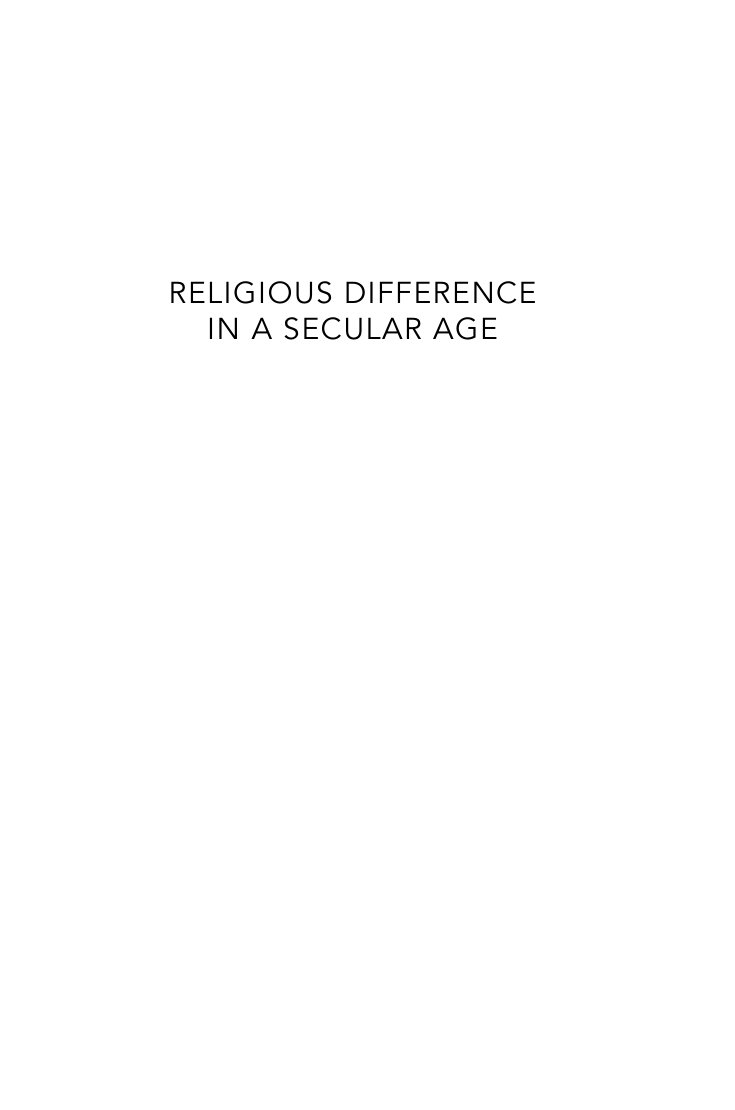Cover of RELIGIOUS DIFFERENCE