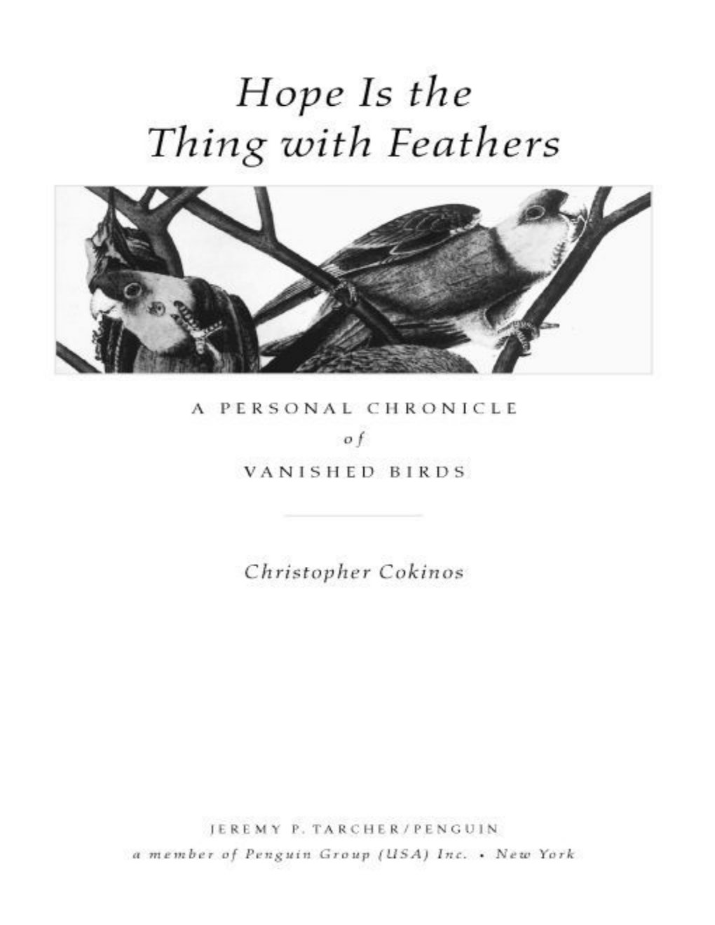 Cover of Hope Is the Thing with Feathers
