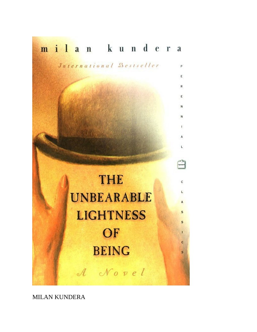 Cover of MILAN KUNDERA