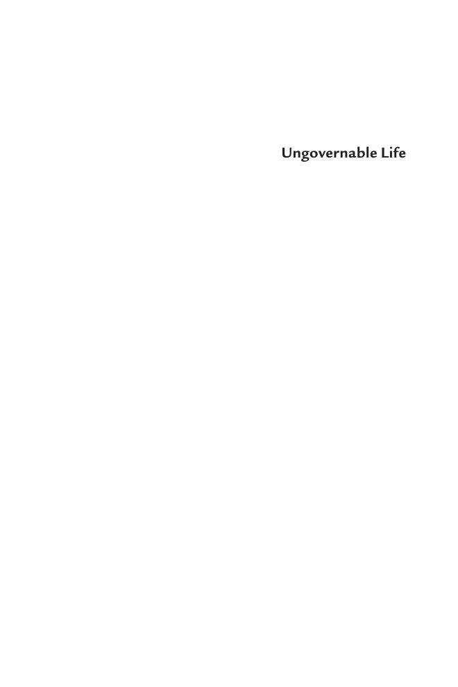 Cover of Ungovernable Life
