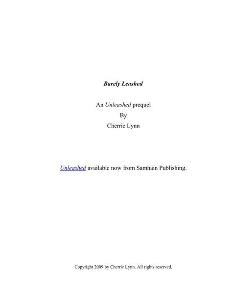 Cover of Barely Leashed