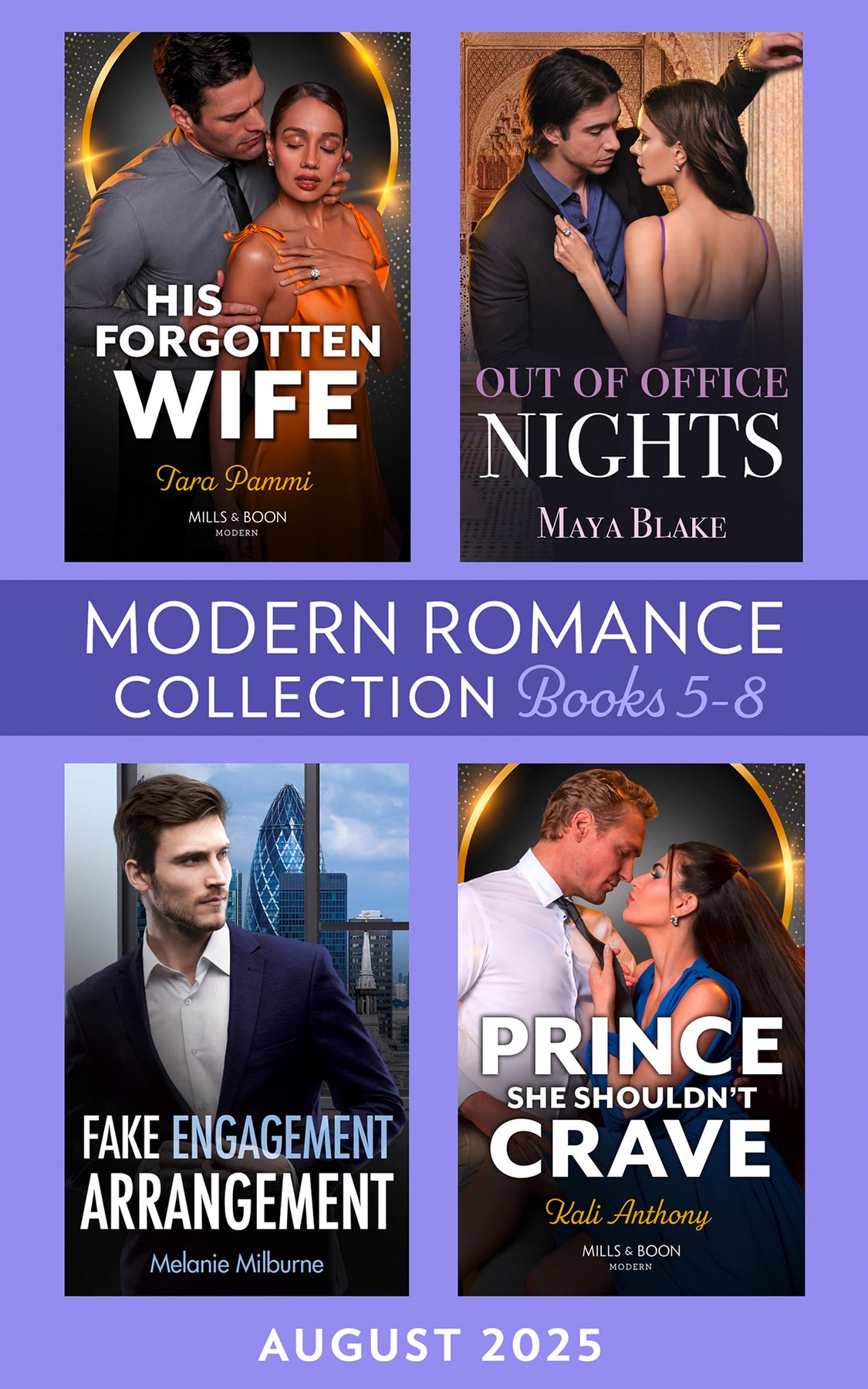 Cover of Modern Romance August 2025 Books 5-8