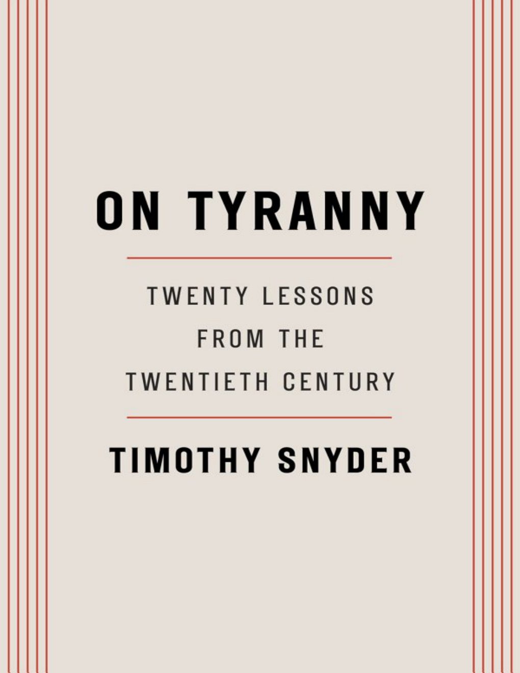 Cover of On Tyranny