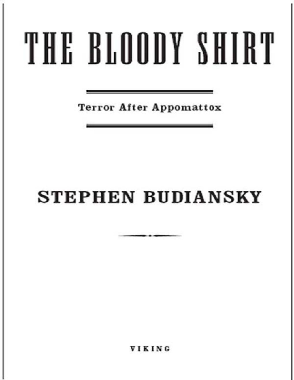 Cover of The Bloody Shirt