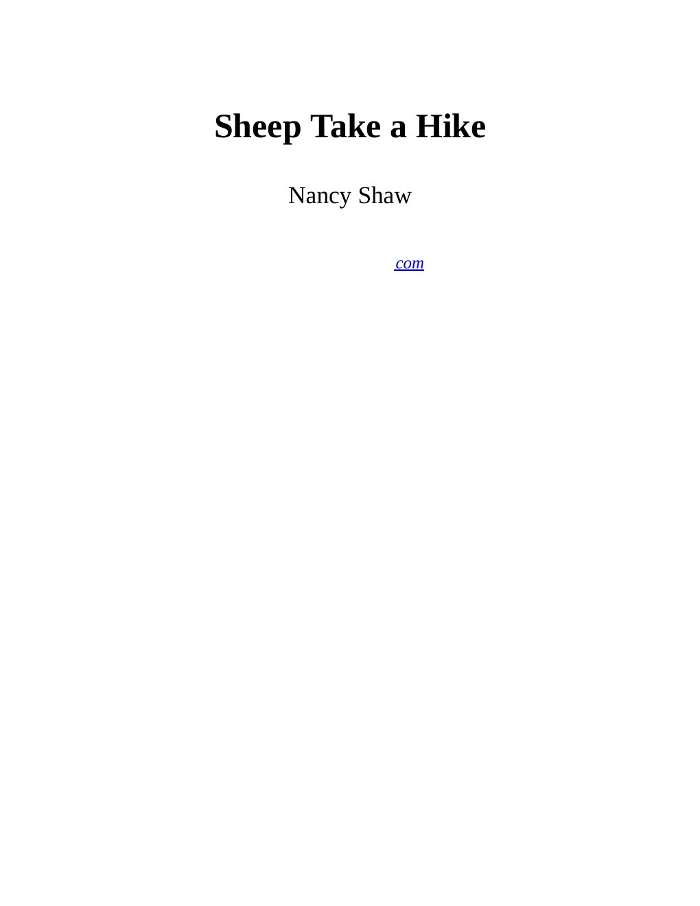 Cover of Sheep Take a Hike