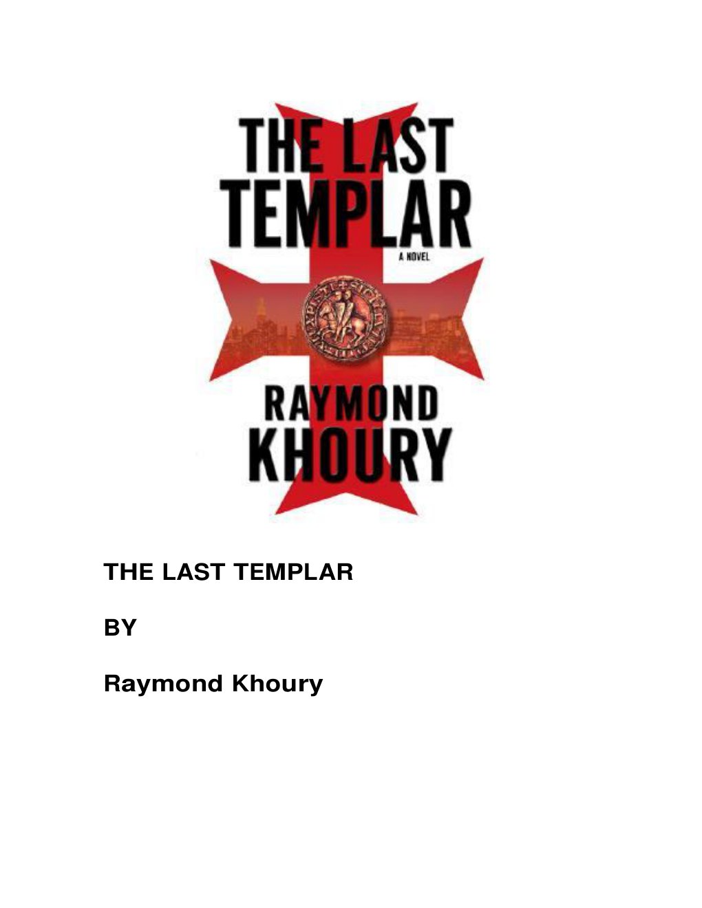 Cover of THE LAST TEMPLAR (1959)