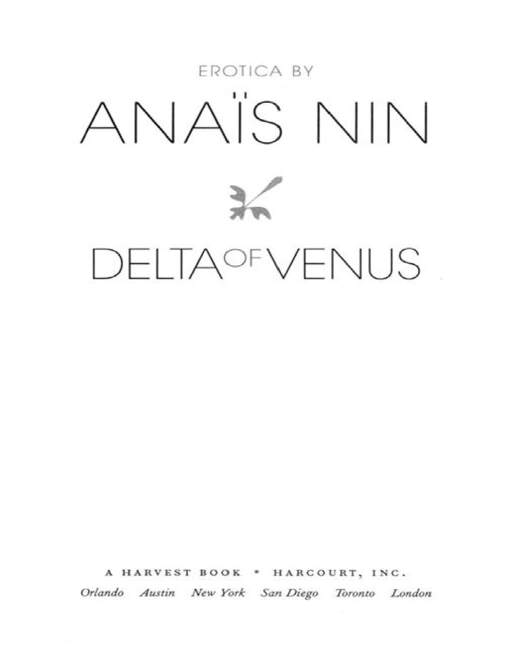 Cover of Delta of Venus