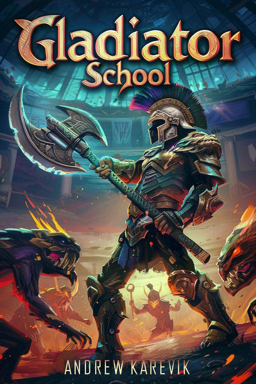 Cover of Gladiator School: A Crunchy LitRPG Adventure