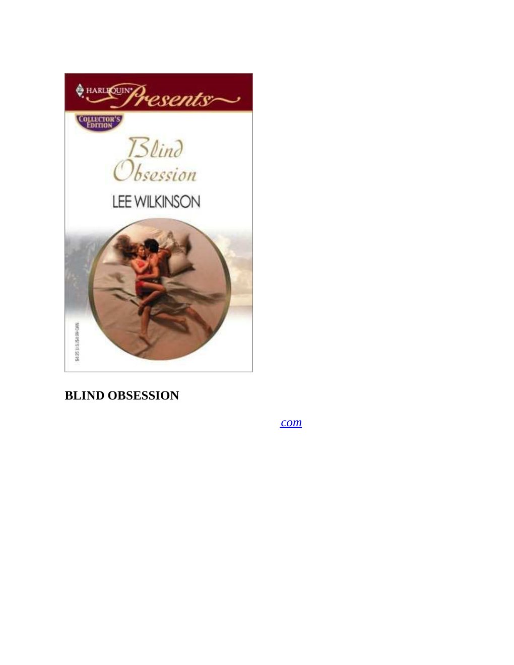 Cover of Blind Obsession
