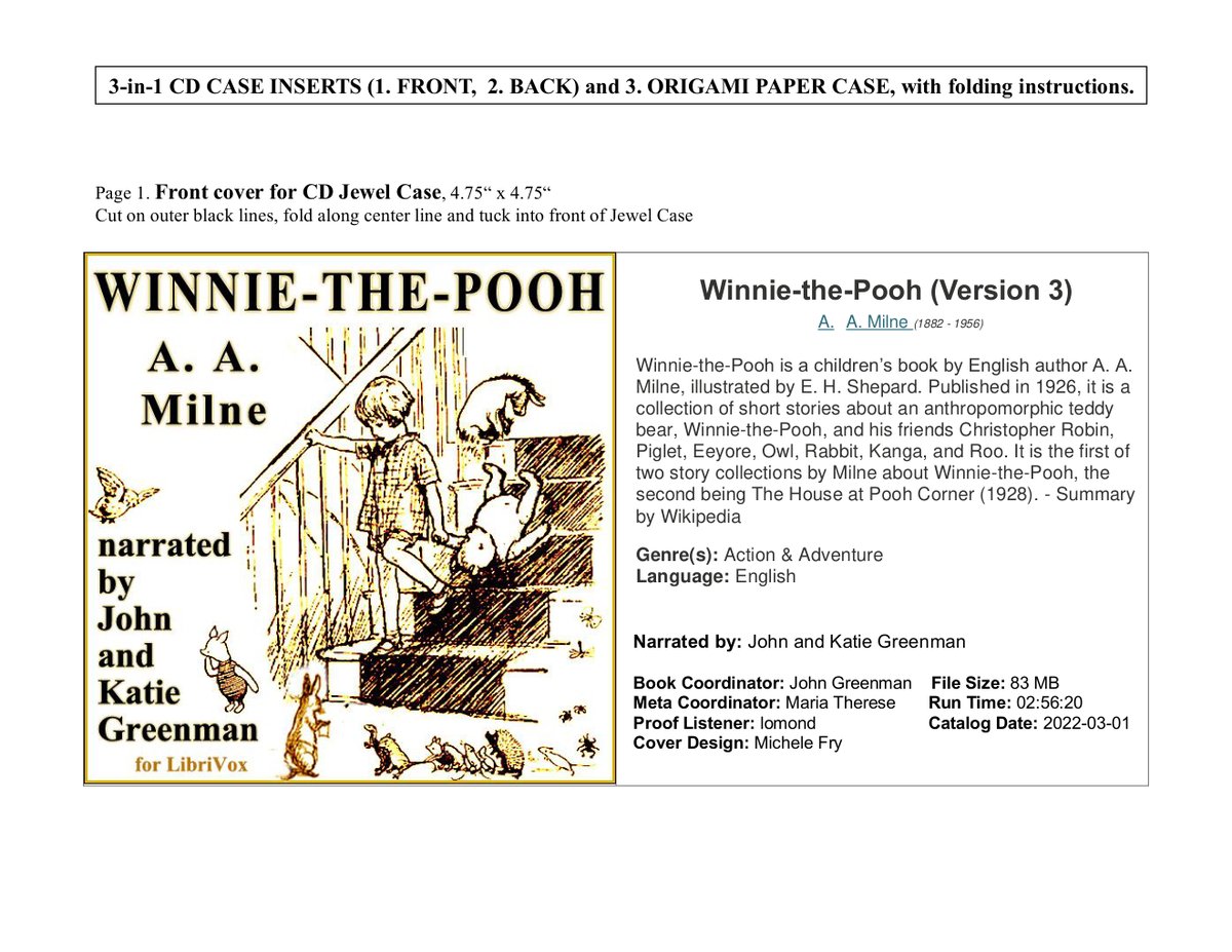 Cover of Winnie-the-Pooh (Version 3)