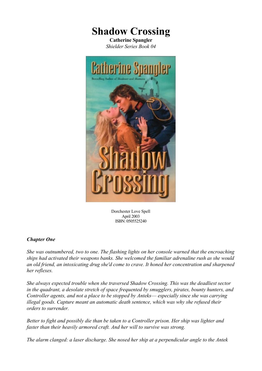 Cover of Shadow Crossing