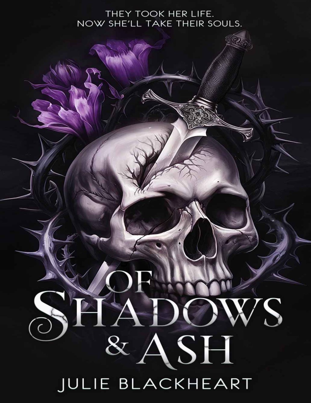 Cover of Of Shadows & Ash: A Shadow Magic Fantasy Romance with Enemies to Lovers Tension (Land of Shadows Book 1)