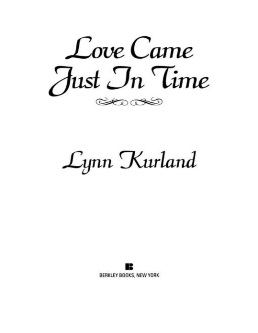 Cover of Love Came Just in Time