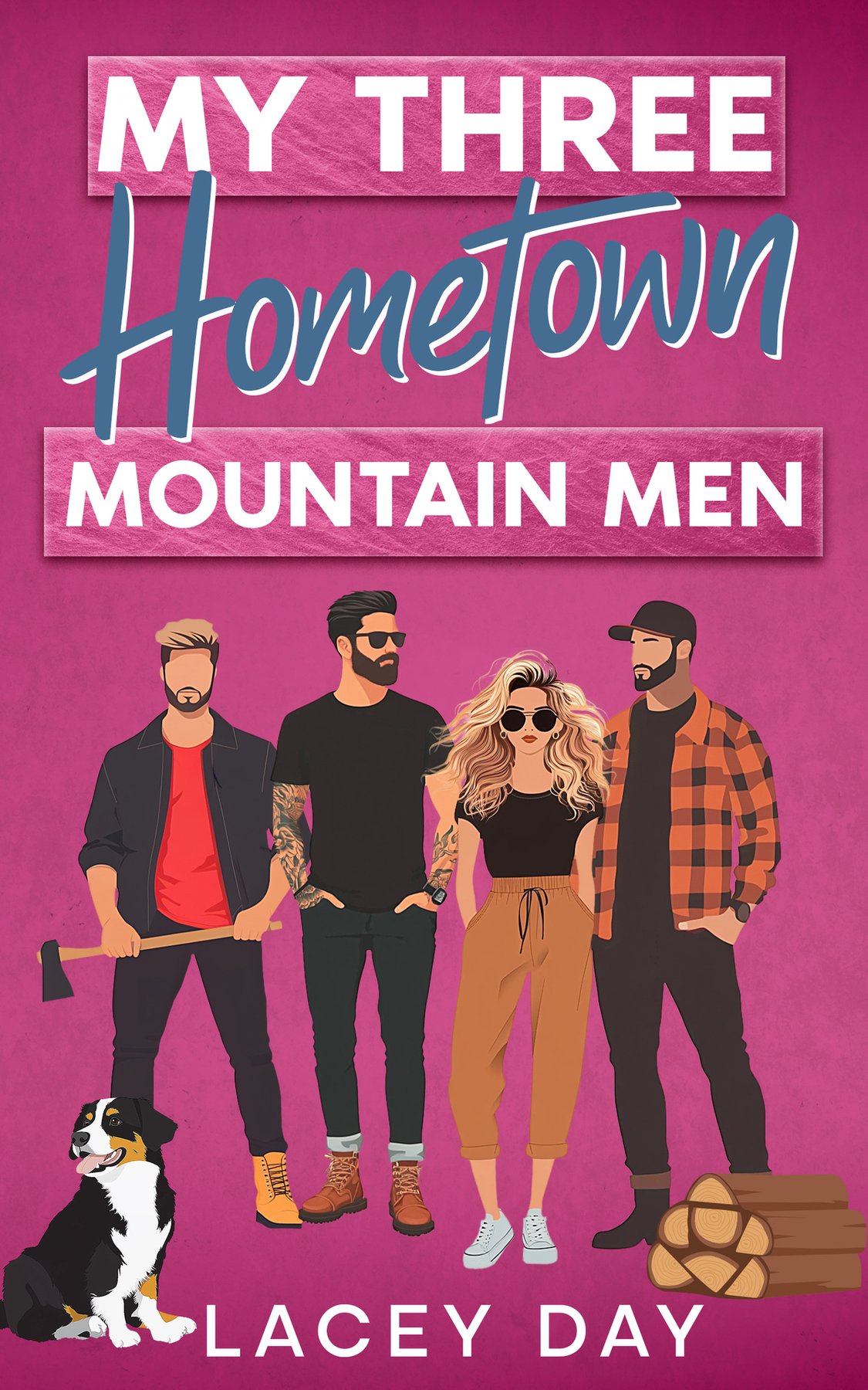Cover of My Three Hometown Mountain Men: A Spicy Small Town Reverse Harem Romance (Aspen Springs)