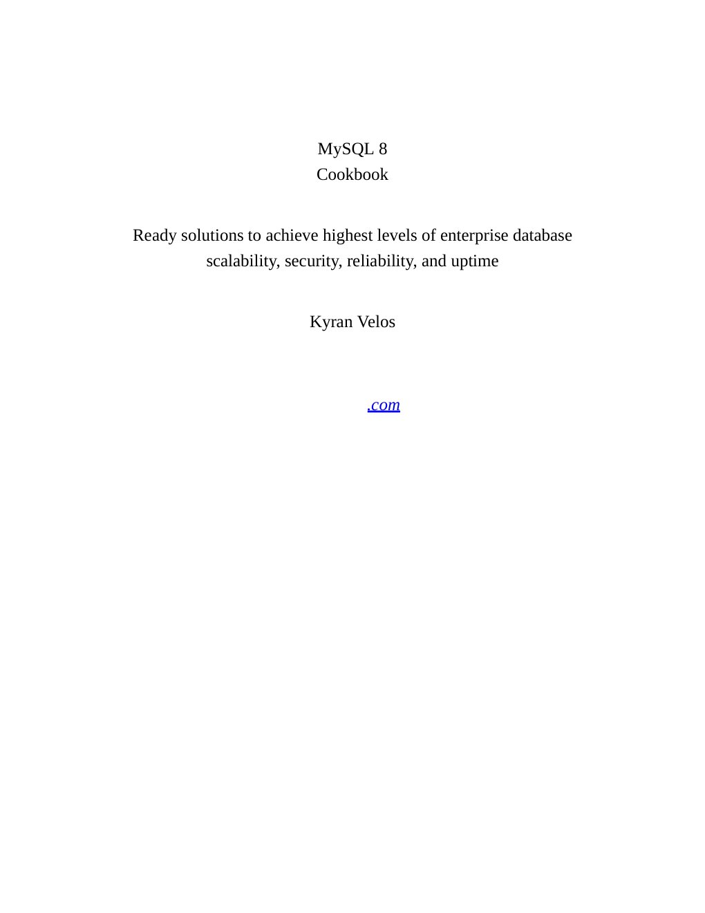Cover of Kyran Velos
