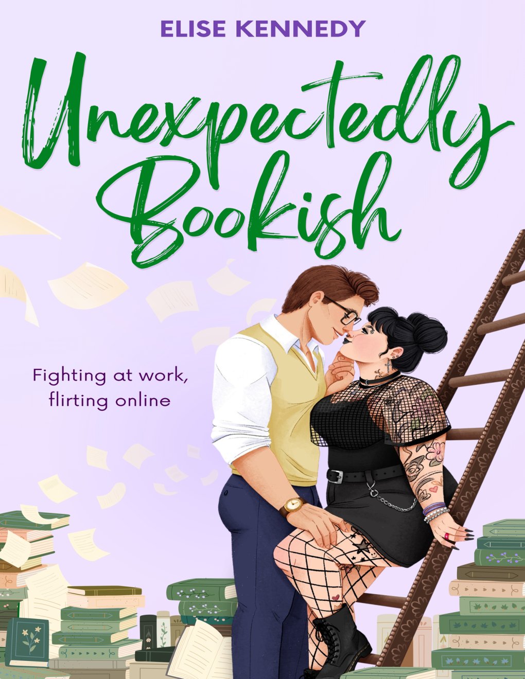Cover of Unexpectedly Bookish: A Brother's Best Friend, Workplace, Plus Size Small-town RomCom