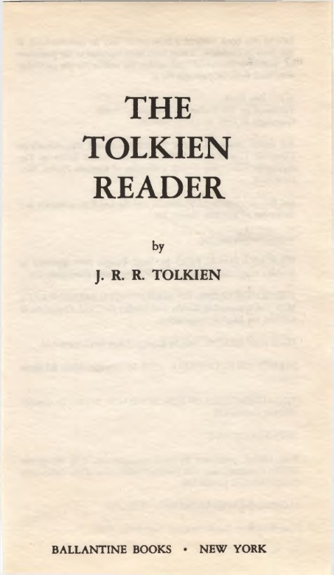 Cover of The Tolkien Reader (1949)