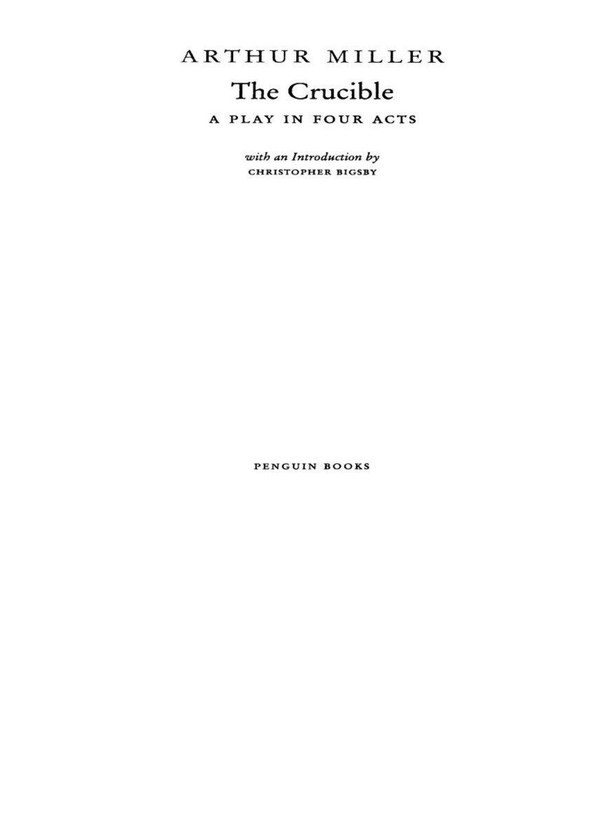 Cover of The Crucible