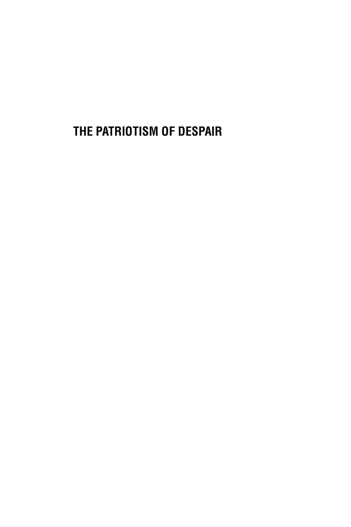 Cover of The Patriotism of Despair