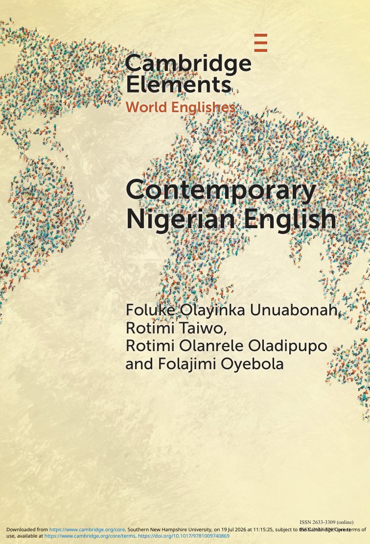 Cover of Contemporary Nigerian English