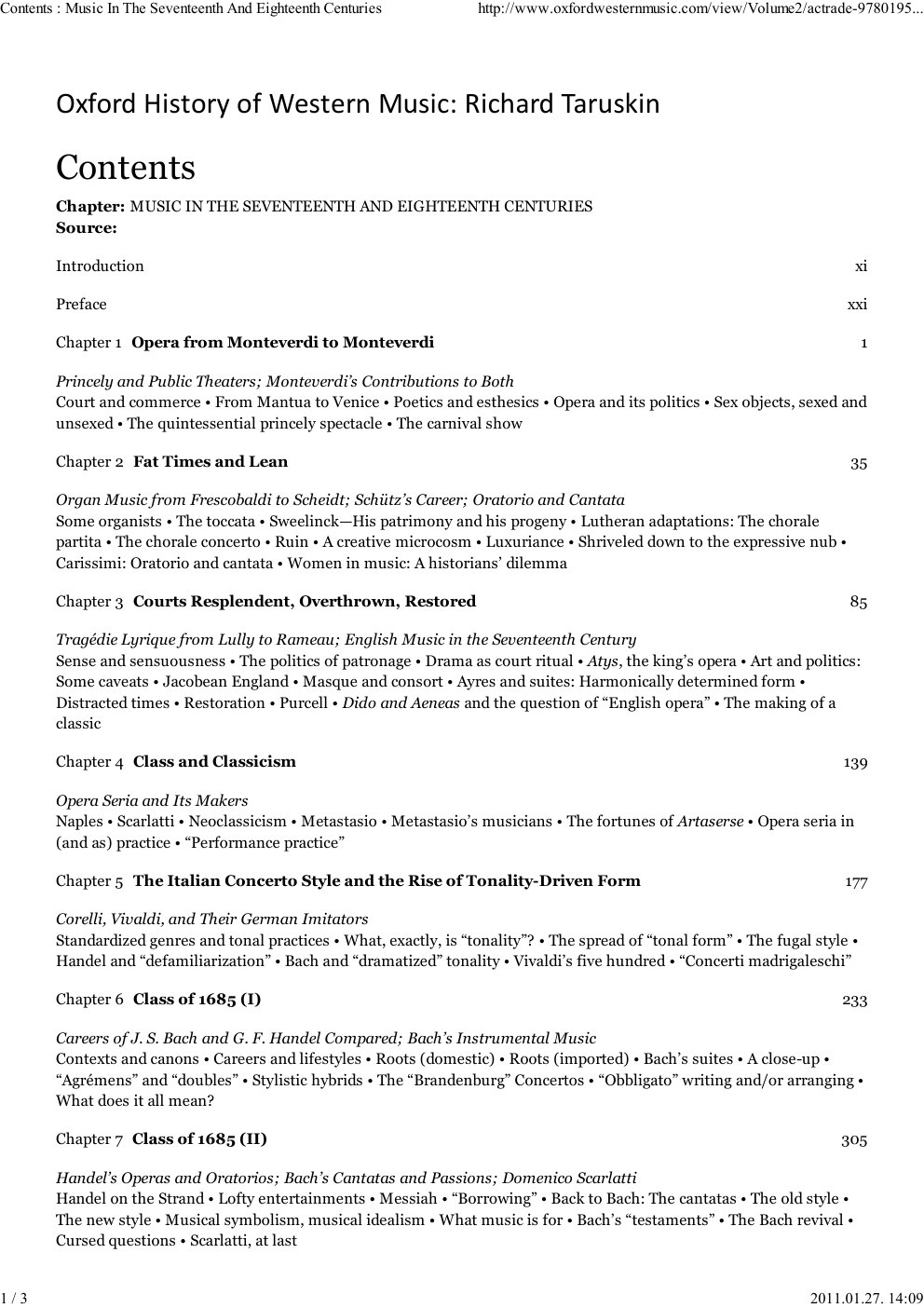 Cover of Contents