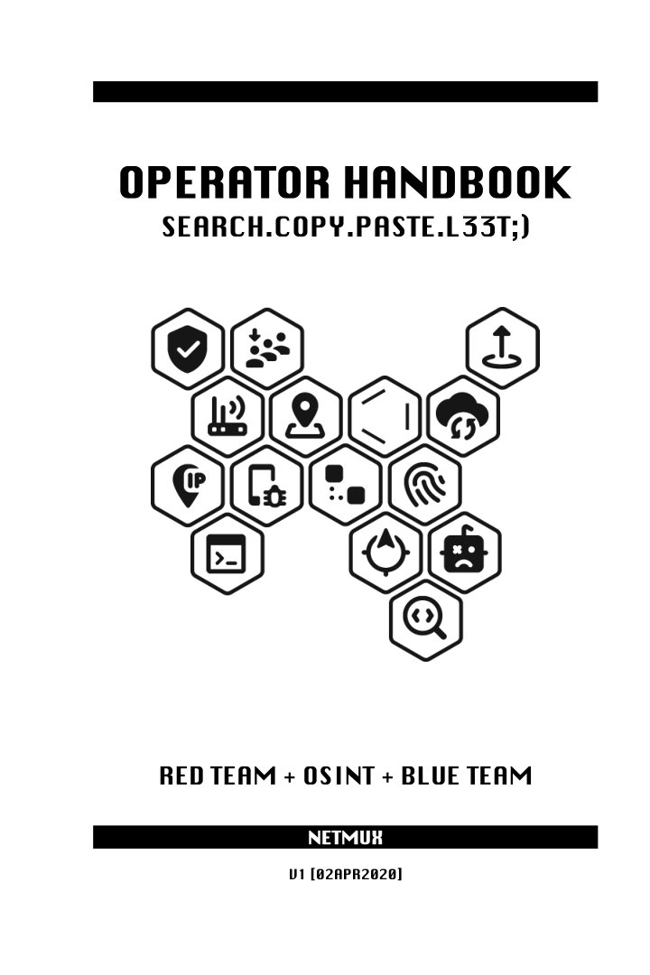 Cover of OPERATOR HANDBOOK SEARCH.COPY.PASTE.L33T; (2020)