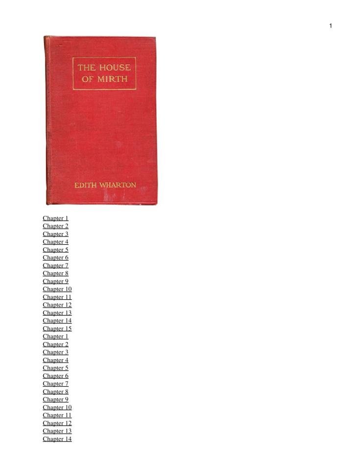 Cover of The House of Mirth (2011)