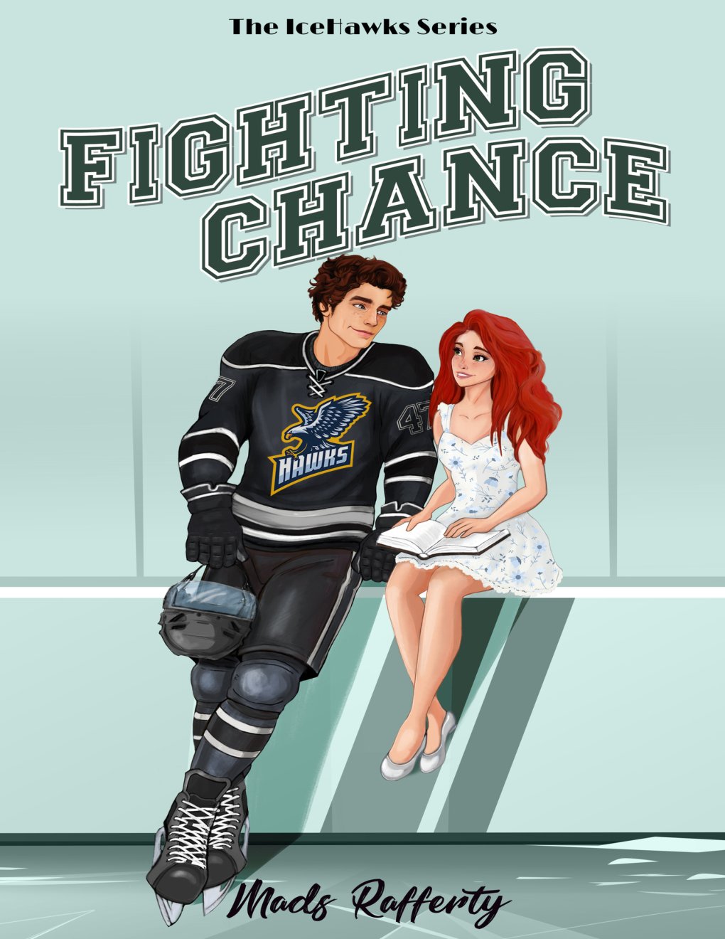 Cover of Fighting Chance: A Single Dad x Nanny Ice Hockey Romance (IceHawks Book #2)