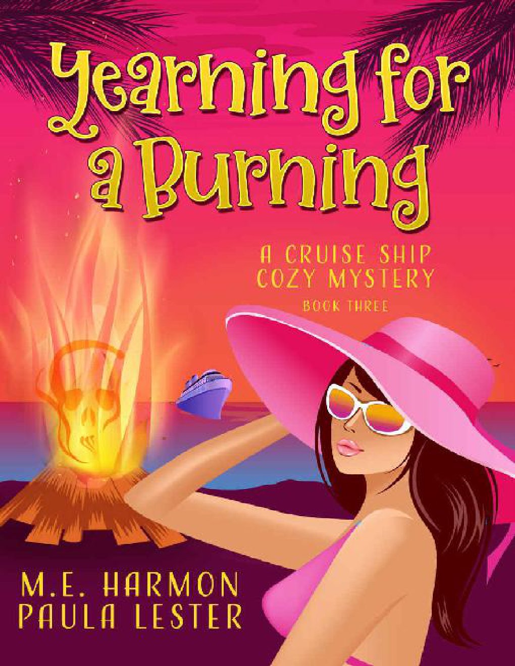 Cover of Yearning for a Burning (A Cruise Ship Cozy Mystery Book 3)