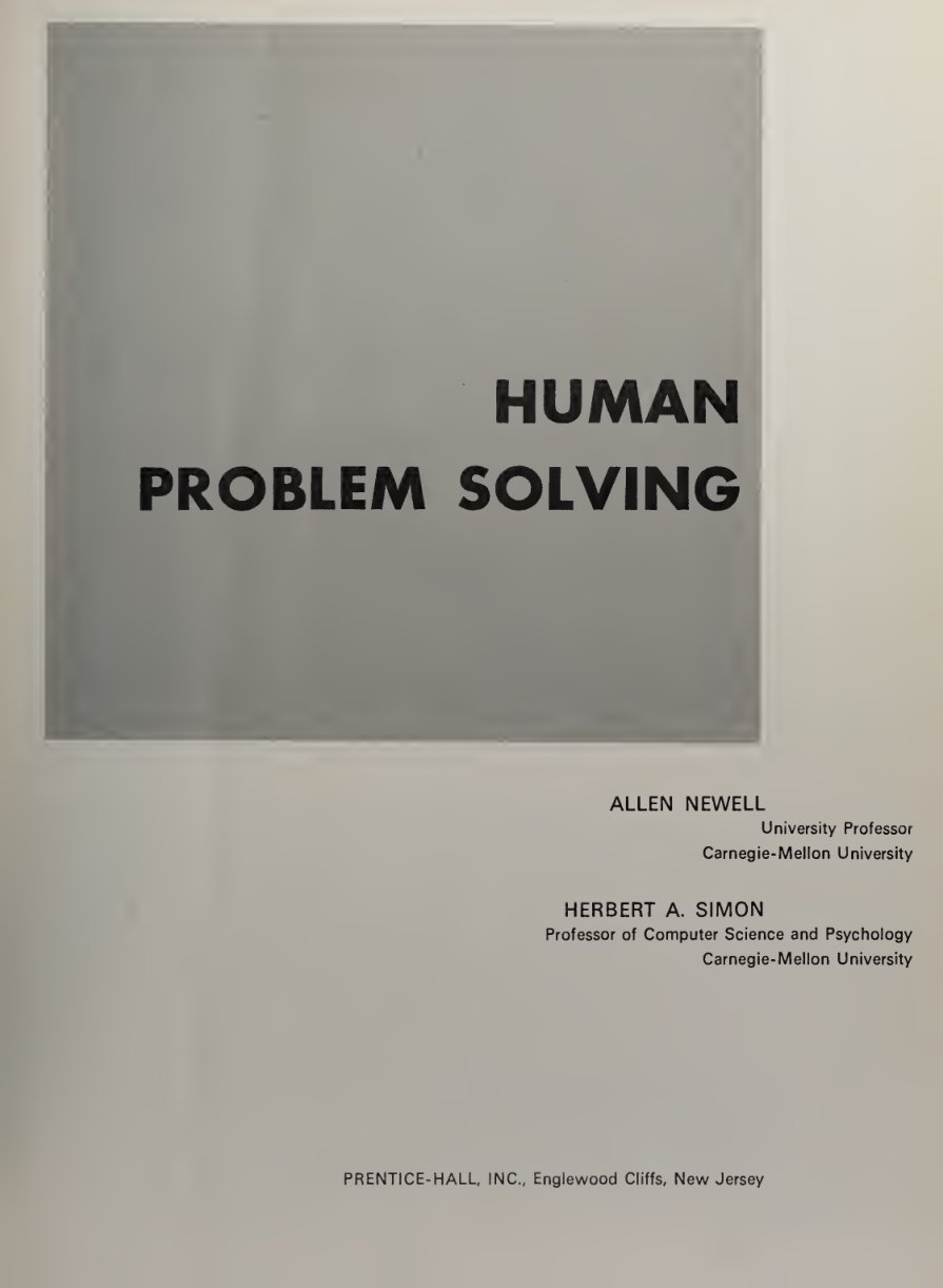 Cover of Human problem solving